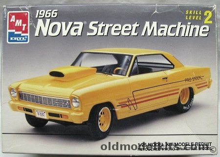 AMT 1/25 1966 Chevrolet Nova Pro Street Machine 2 Door Hardtop, 6769 plastic model kit